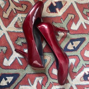 Ruby Red Patent Leather Heels
